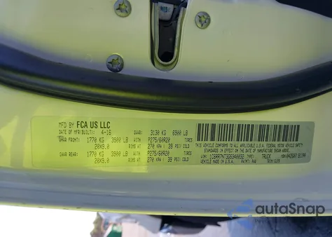 2016 Ram 1500 Laramie from USA, damaged, VIN 1C6RR7NT3GS340032